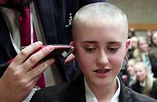 charity head girl shave foreigner