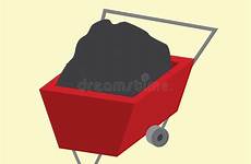 wheelbarrow coal dollars vectorified