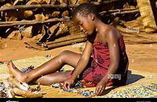 zulu girl south handicrafts beaded alamy shakaland next stock africa village