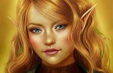 female elf elves blonde gnome fantasy portraits character pretty sun dnd hair portrait characters faces halfling woman eyes face rpg
