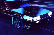 giphy retrowave dmc 2s delorean synthwave gifer thousands cinema4d