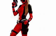 deadpool lady costume cosplay girl men halloween body women suit spandex red adult party boy aliexpress zentai jumpsuit costumes ponytail