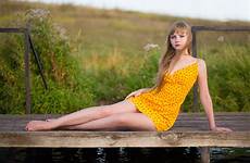 barefoot women outdoors wallpaper dress sitting model yellow water legs portrait looking wallhaven viewer photography bare depth field cc wallpapers