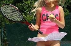 tennis panties forgot her wear blonde eporner