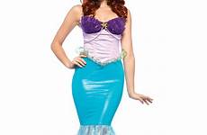 ariel costume mermaid disney little adult halloween costumes princess dress womens undersea cosplay avenue leg women tail iridescent halter organza