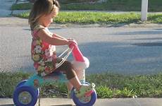 tricycle riding girl baby 2010 october strollers canvas cute