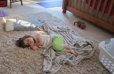 sleeping floor little kids girls bed night life