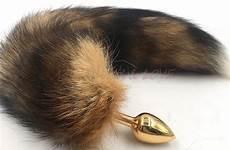 tail gold fox anal metal quality high plug sex faux roleplay butt cosplay animal cat toys