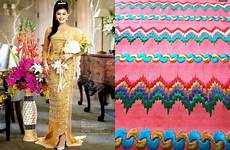 myanmar longyi patterned
