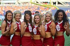 cheerleaders college football oklahoma cheerleading university hottest cheerleader cheer heaven state ncaa texas sooners iowa top red