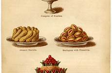 desserts dessert printable fancy victorian vintage french pudding illustration food english graphics fairy instant plum recipes cake thegraphicsfairy antique illustrations