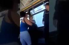 bus fight woman spit granny