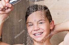 bathing boy shower teen smiling under beautiful shutterstock stock search