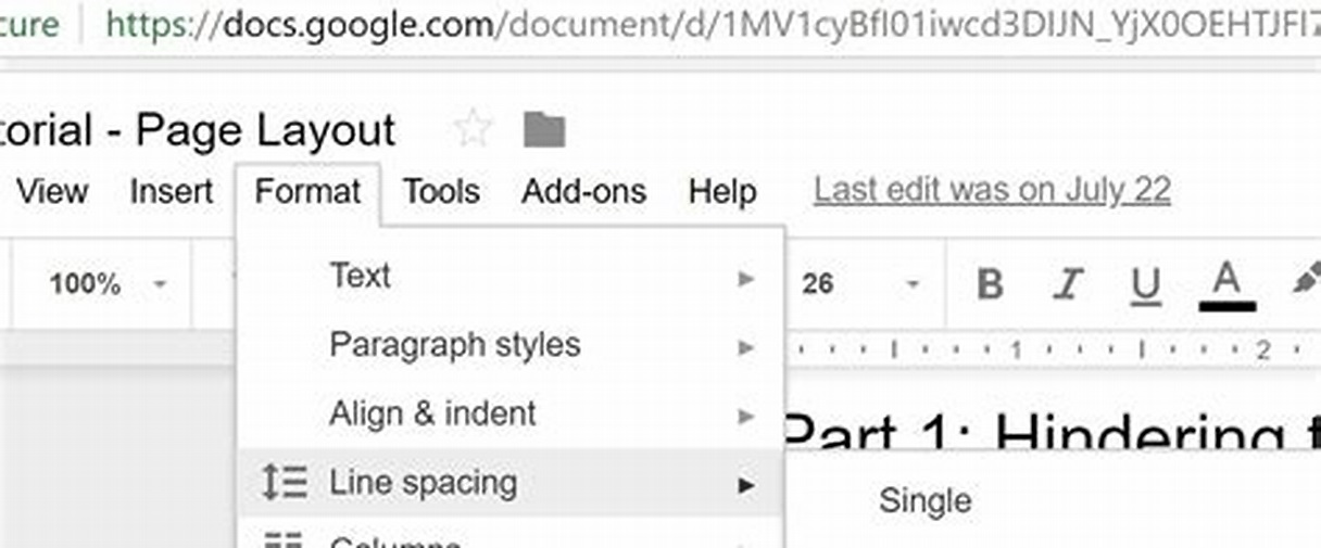 Cara Cepat Masuk ke Menu Page Setup pada Google Docs