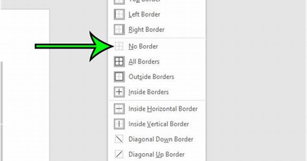 Microsoft Word remove all borders