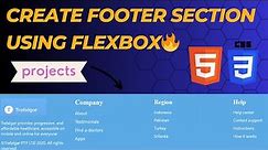 Footer Design Using HTML CSS || CodeWithFurqan