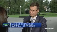 Cannot exclude possibility of a no-deal Brexit, EU's Dombrovskis says