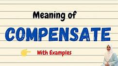 Daily vocabulary | Compensate Meaning | Vocabgram