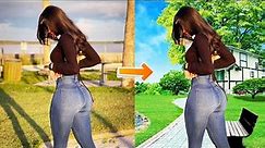 How to Edit photo background on Natural Paradise House Background EP 28