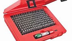 Starrett Precision Steel Pin Gage Set with Rugged, High Impact Protective Case - Ideal for Carpenters and Home Improvement - .061-.250" Range, Minus Set Type, 190 Number of Gages - S4003-250
