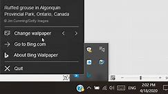 Bing Wallpaper app will set the daily Bing image on your Windows desktop automatically
