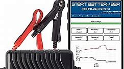 12 Volt Battery Charger - 5A Fully Smart Charger for Cars, Boats, RVs, ATVs, Motorcycles, and More - Trickle Charger Maintainer and Desulfator for Batteries - 12V AGM, ATB, Gel, Wet, LiFePo4, Li-ion
