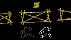 Crime Scene Tape & Sign with Chalk Body Outline - Download Free 3D model by TampaJoey