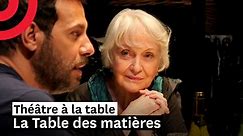 Théâtre à la table : La Table des matières