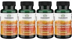 Swanson D-Limonene - Orange Peel Extract Supplement Promoting Cellular Health - High Potency Formula Supporting Health Defense - (60 Capsules, 250mg Each) (4 Pack)