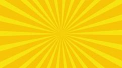 Sunshine icon animation with sun bunnies on yellow background. Icon design. Video Animation. Bright Sun Isolated Cartoon Animation. Looping realistic animation