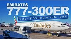 EMIRATES BOEING 777-300ER | Economy Class to Dubai | ARN-DXB