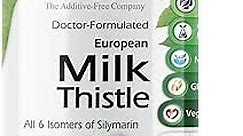 EMERALD LABS European Milk Thistle - Organic Milk Thistle Extract - Supports Liver Health & Helps Maintain Natural Energy, Digestion & Brain Health - 60 Vegetable Capsules (Up to 60-Day Supply)