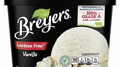 Breyers Lactose-Free Light Vanilla Ice Cream 100% Grade A Milk & Cream , 48 oz 1 Count