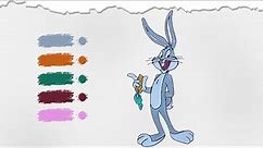 Bugs Bunny Drawing | How to Draw Bugs Bunny With Color Step By Step For Beginners | Cartoon Drawing