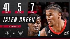 Jalen Green ties his career high with 41 PTS vs Hornets | NBA on ESPN