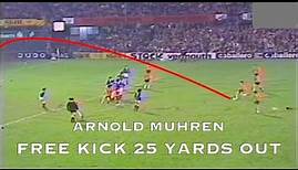 Arnold Muhren long range free kick