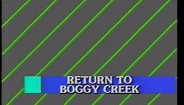 Return To Boggy Creek (1977) Promo Trailer