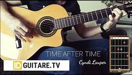 Time after time - Cyndi Lauper - Acoustic guitar cover + chords. Morceau avec accords