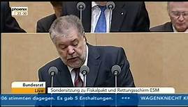 Ministerpräsident Kurt Beck (SPD) vor dem Bundesrat zu ESM und Fiskalpakt