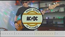 ACDC / Shot Down in Flames Bass Tutorial with Tabs in Video