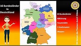 16 Bundesländer in Deutschland I Lernen mit Trick I nur in 10 Minuten I Grundschule I Erwachsene HD