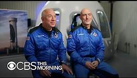 Inside the Blue Origin training capsule with Jeff and Mark Bezos