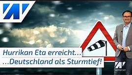 Unwetterwarnung: Hurrikan Eta knallt als Sturmtief auf Deutschland! Am Nachmittag wird´s gefährlich!