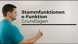 Stammfunktion bilden bei e-Funktion, Grundlagen, Exponentialfunktion | Mathe by Daniel Jung
