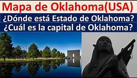 Mapa de Oklahoma Estados Unidos. Capital de Oklahoma. Donde esta Oklahoma. Oklahoma map