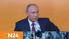 Russischer Präsident: Wladimir Putin erklärt die Welt - große jährliche Pressekonferenz in Moskau