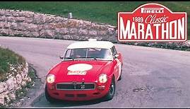 Stirling Moss tackles the Stelvio Pass in an MGB | 1989 Classic Marathon Rally