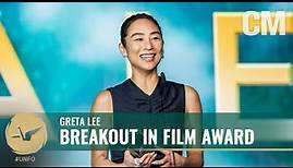 Greta Lee Wins the Breakout in Film Award at the 21st Unforgettable Gala