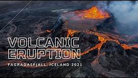 VOLCANIC ERUPTION Fagradalsfjall Reykjanes Iceland 2021 4K Resolution