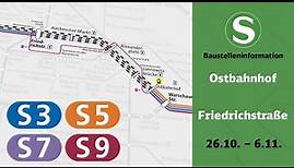 S-Bahn Berlin Baustelleninformation | Ostbahnhof – Friedrichstraße (S3, S5, S7, S9)